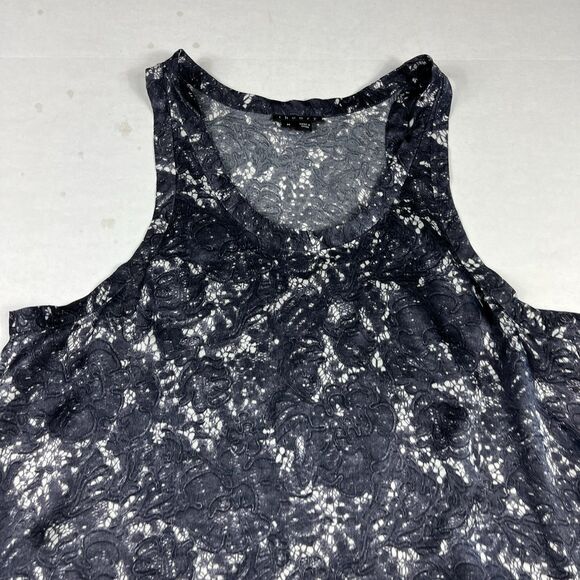 Theory Womens Abstract Print Silk Tank Top Medium Work Casual Lightweight Blouse - Picture 3 of 10